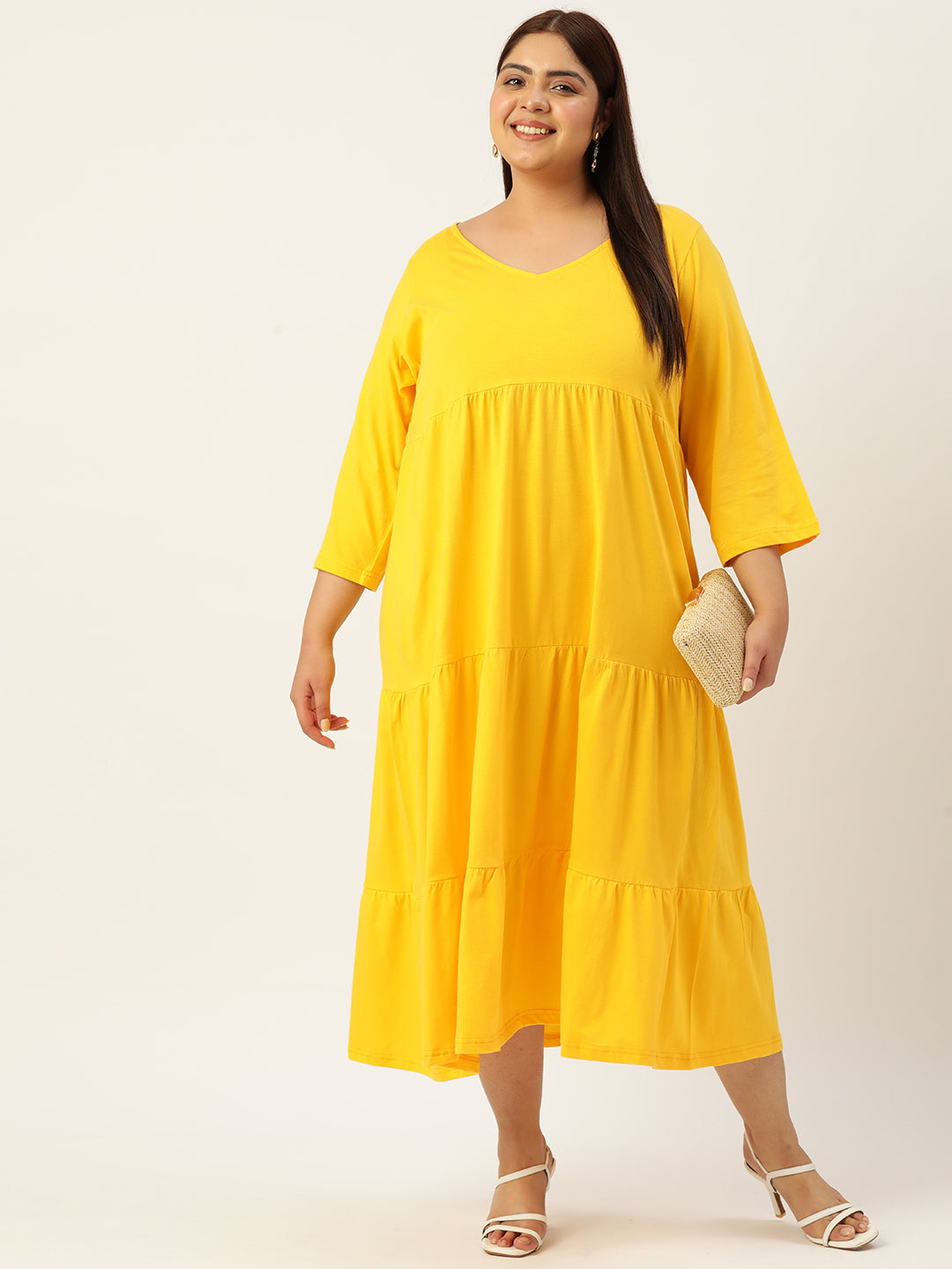 Plus Size Knitted A-Line Dress
