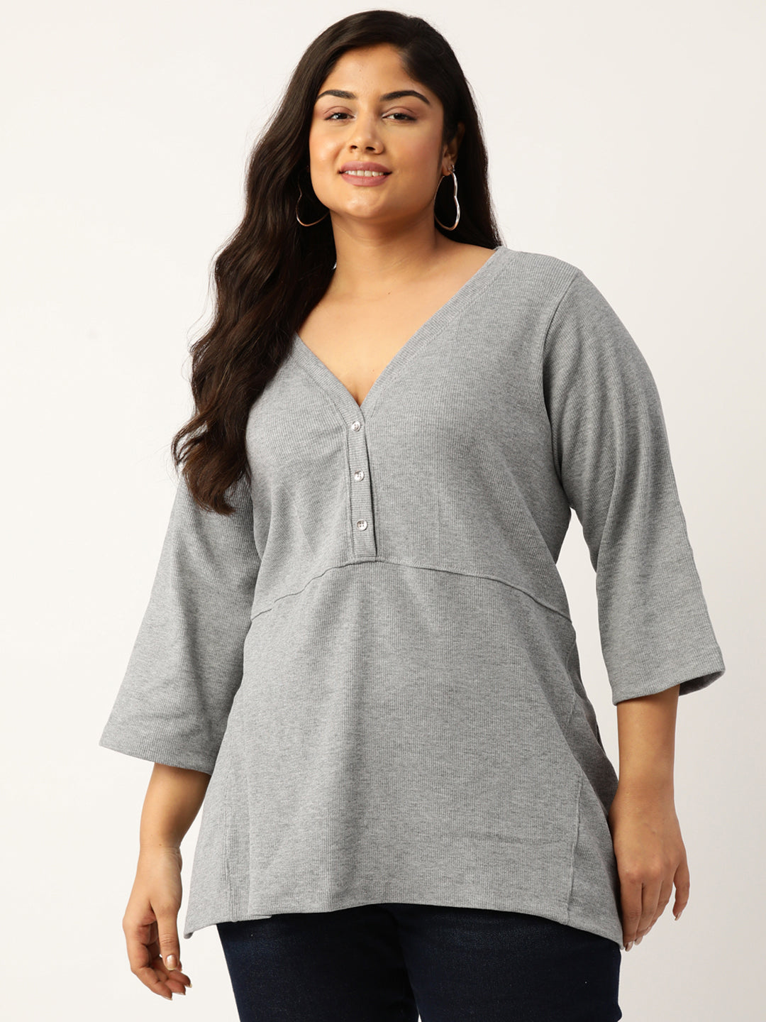 Plus Size Cotton Rib Top