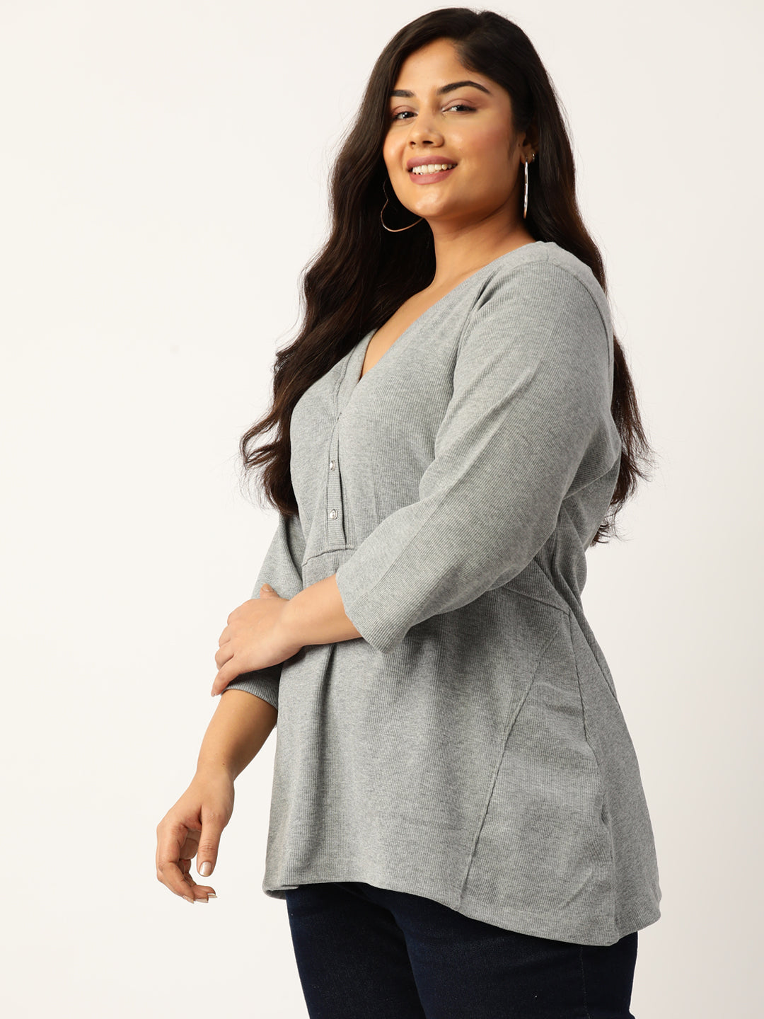 Plus Size Cotton Rib Top