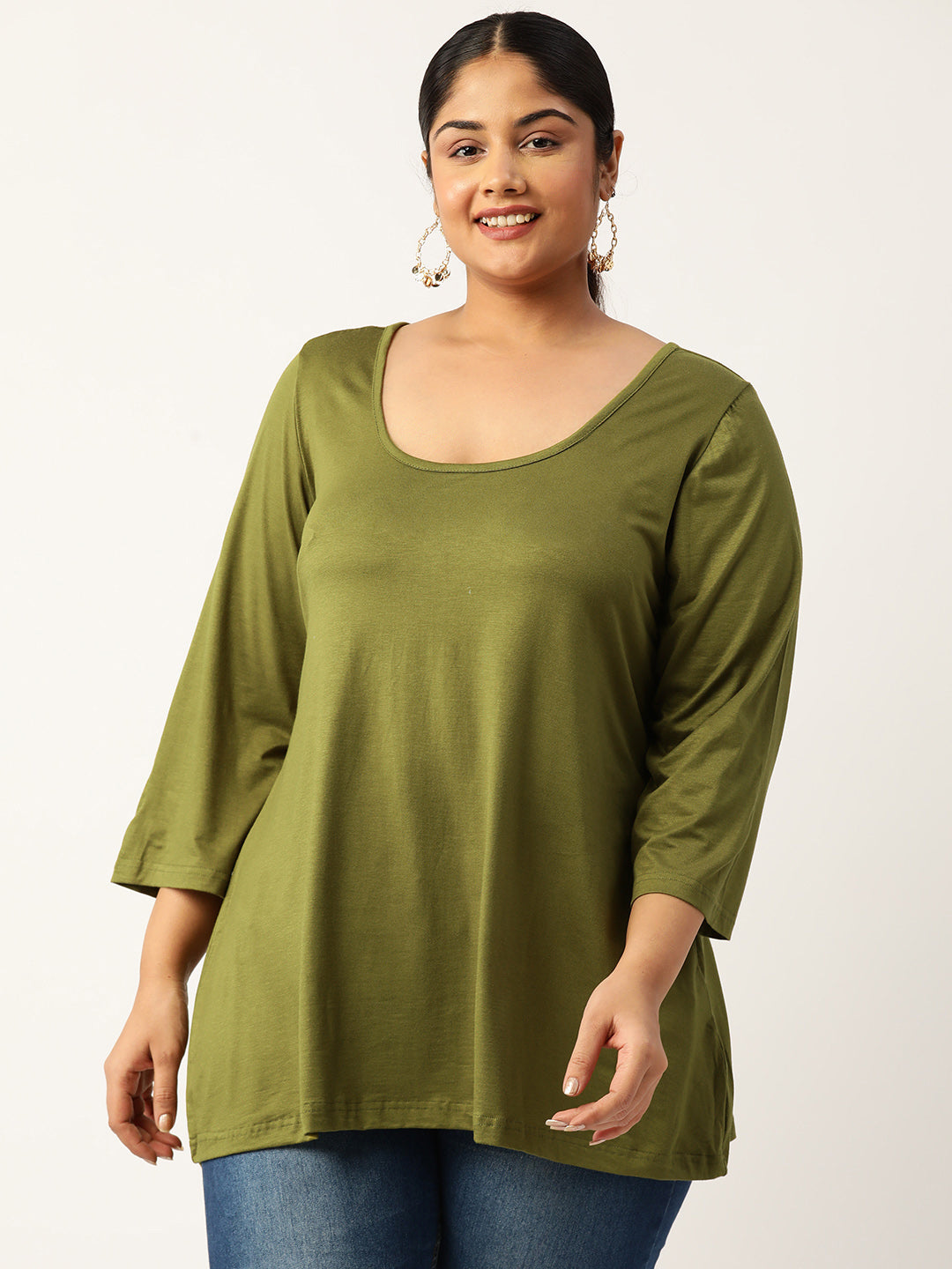 Plus Size A-Line Knitted Top