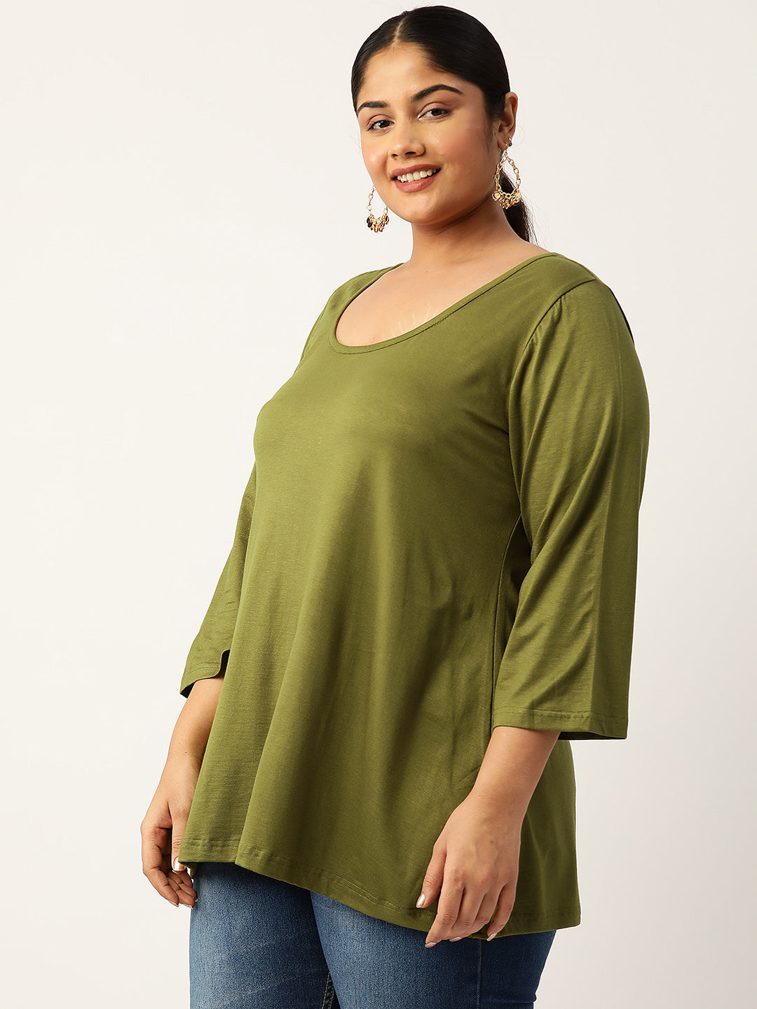 Plus Size A-Line Knitted Top