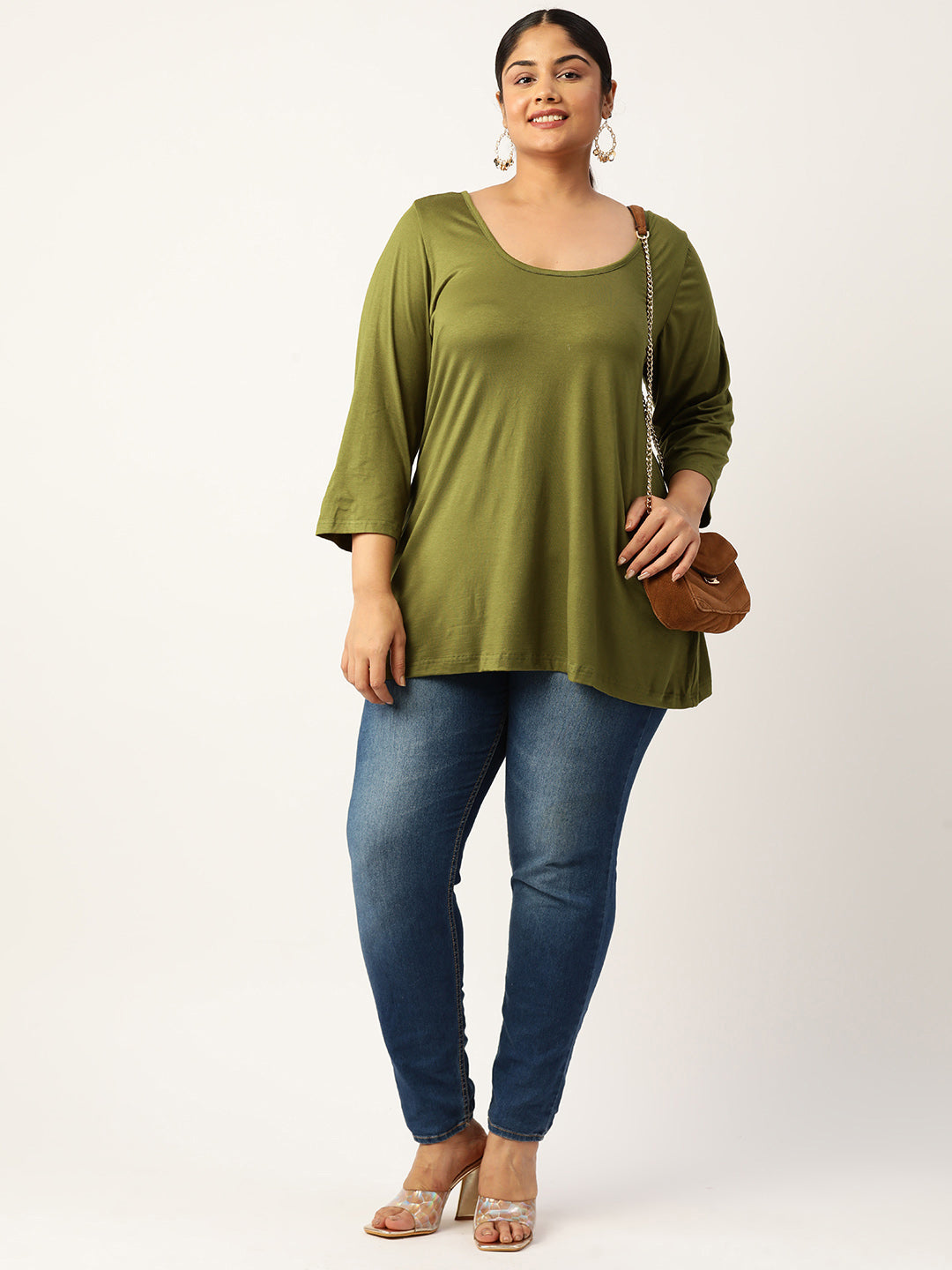 Plus Size A-Line Knitted Top