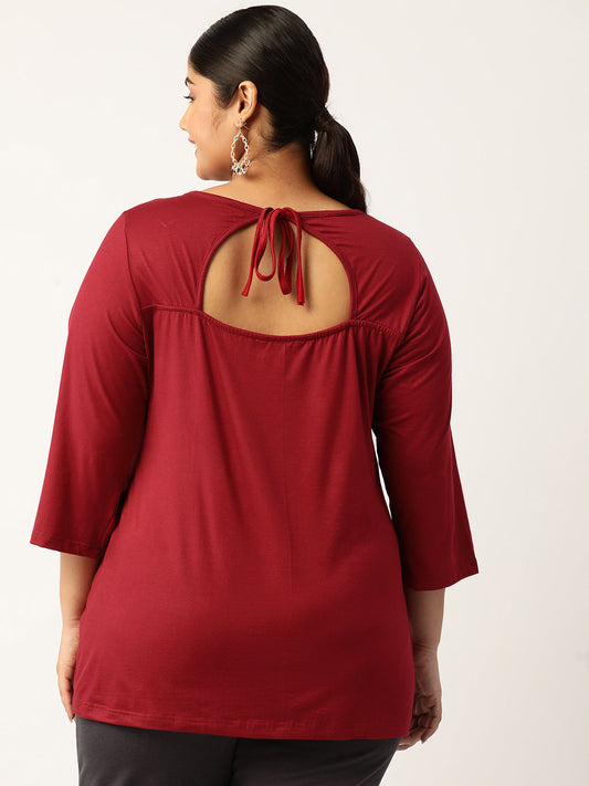 Plus Size A-Line Knitted Top
