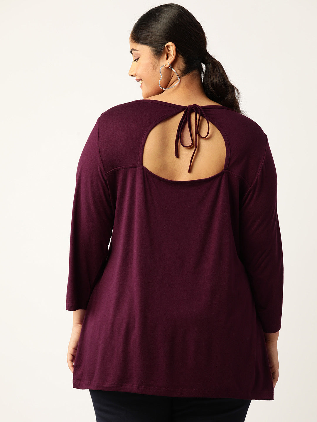 Plus Size A-Line Knitted Top
