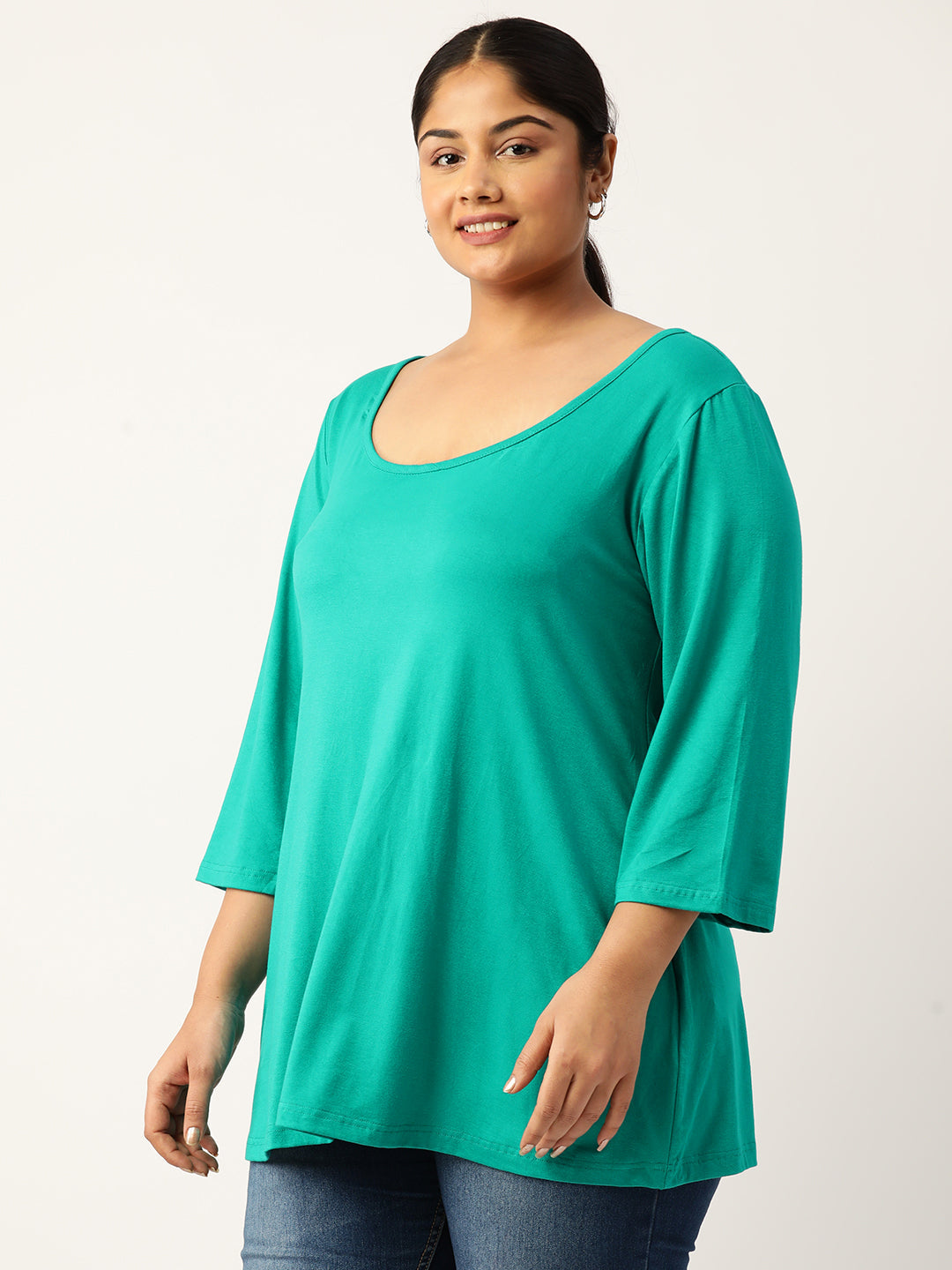 Plus Size A-Line Knitted Top