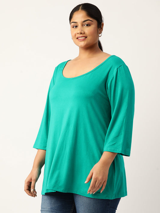 Plus Size A-Line Knitted Top
