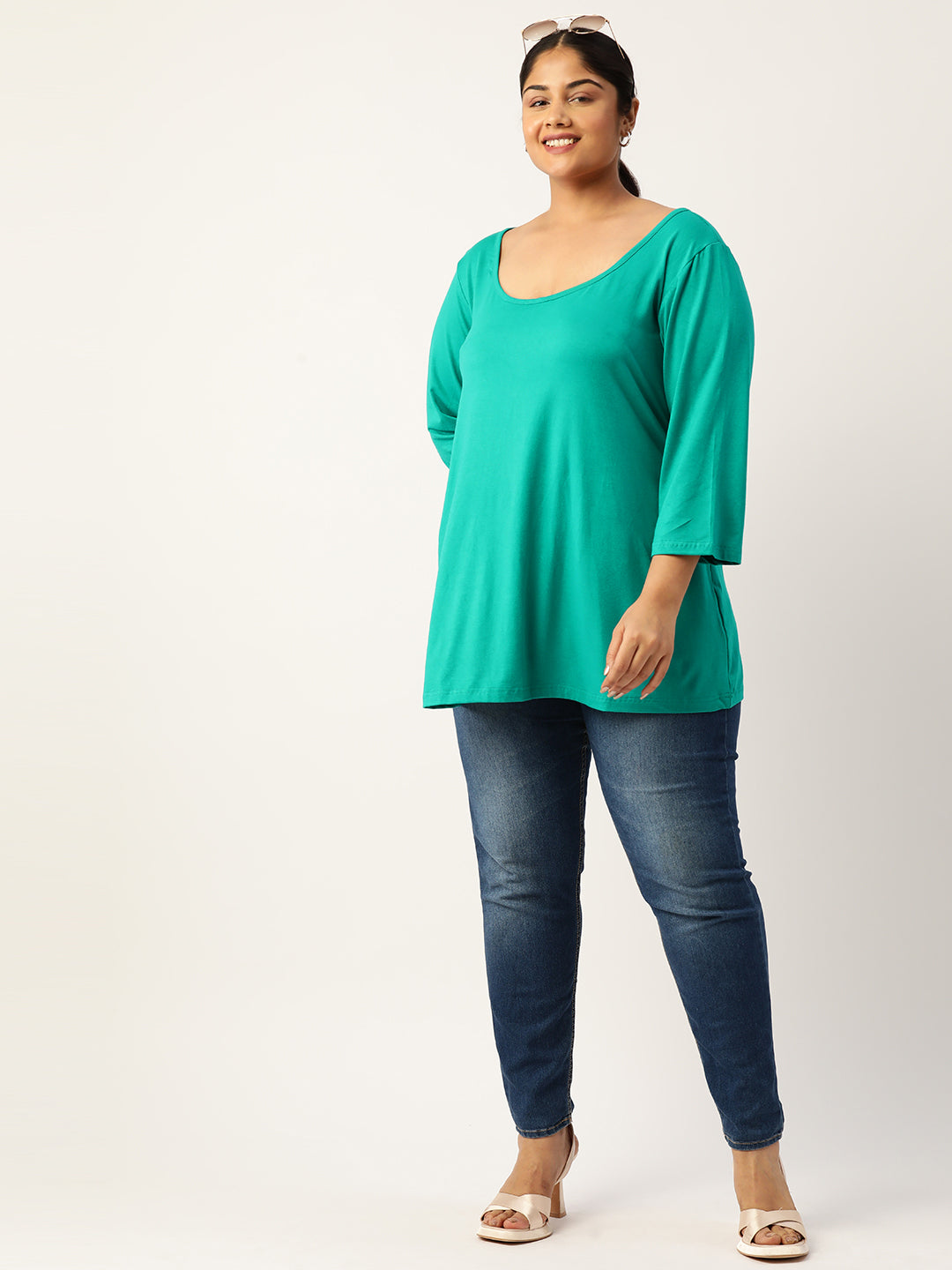 Plus Size A-Line Knitted Top