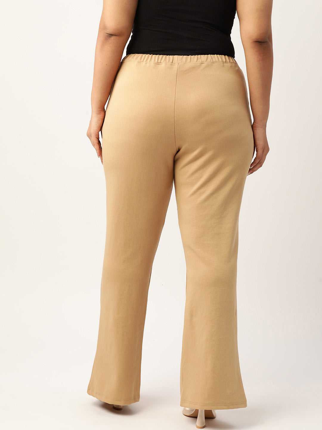 Stylish Plus Size High-Rise Straight Trousers