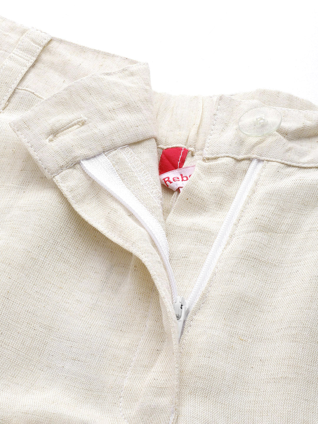 Women Plus Size High-Rise Linen Trousers