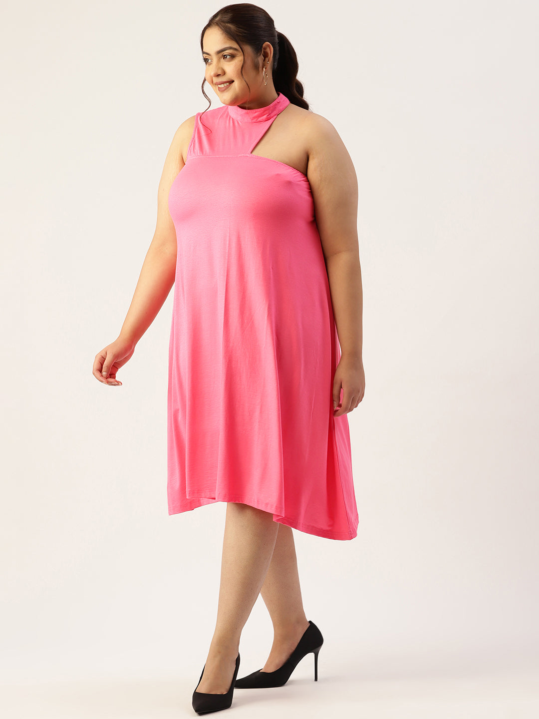 Plus Size A-Line Knitted Dress