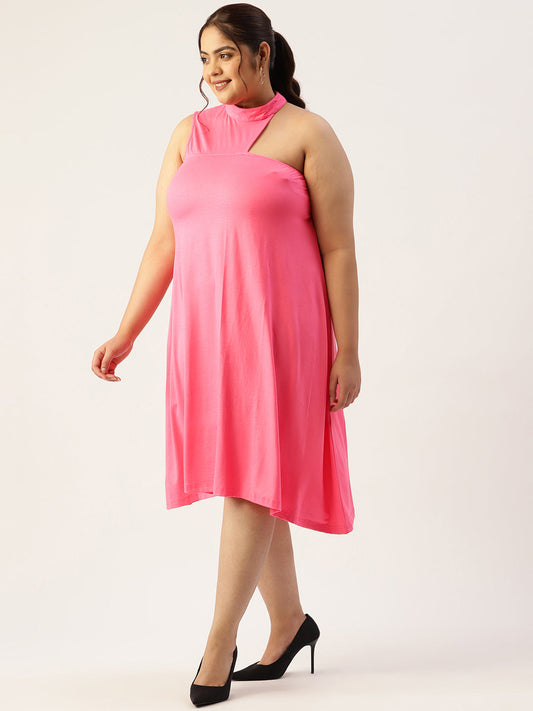 Plus Size A-Line Knitted Dress