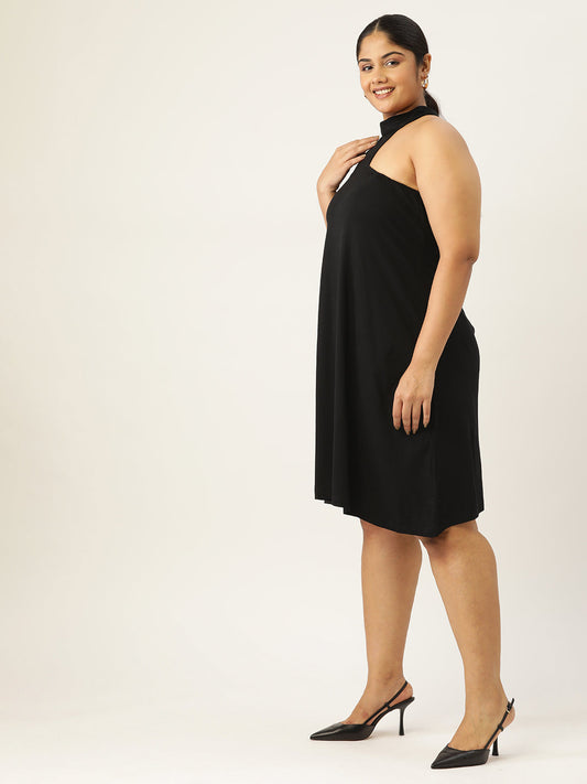 Plus Size A-Line Knitted Dress
