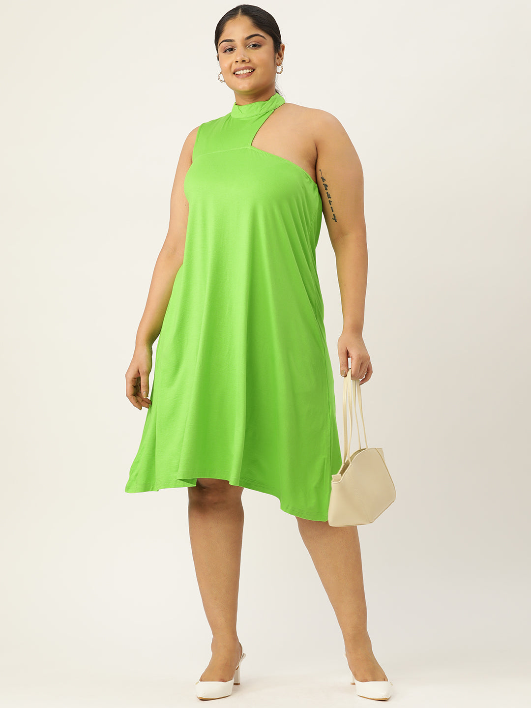 Plus Size A-Line Knitted Dress