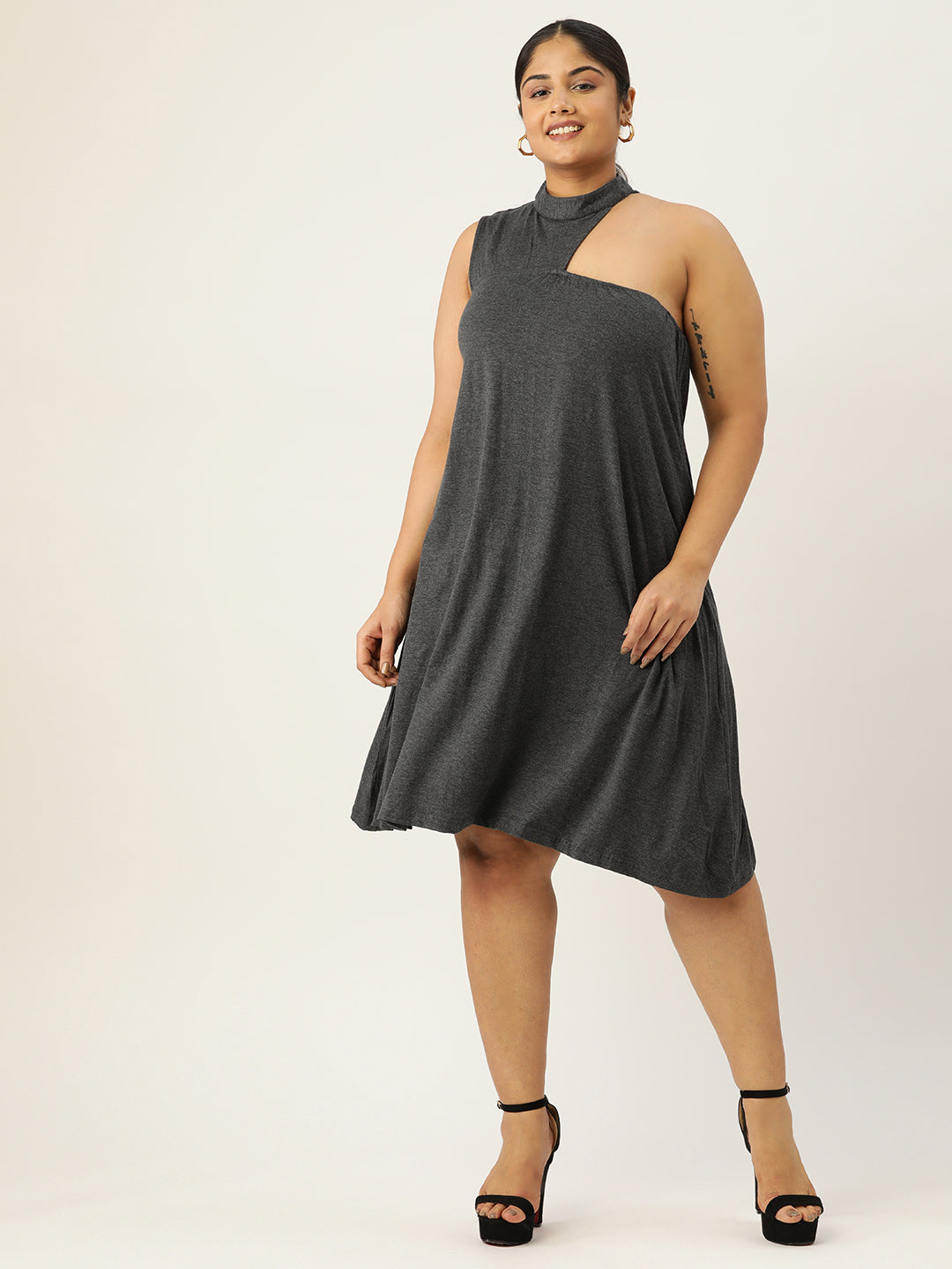 Plus Size A-Line Knitted Dress