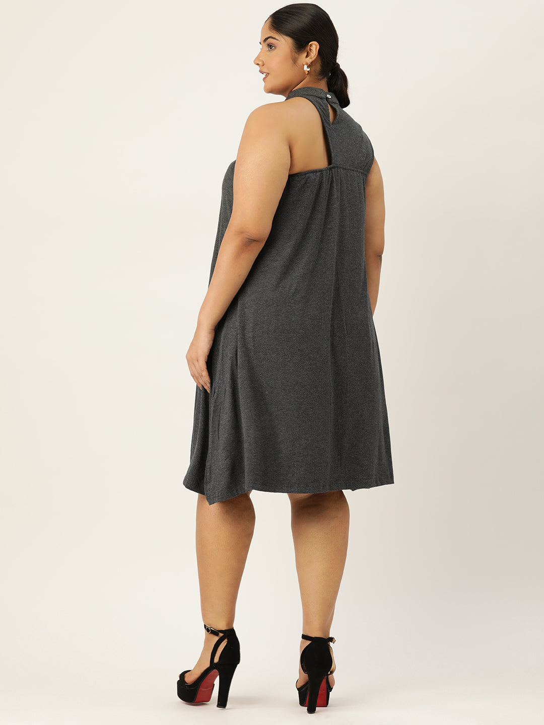 Plus Size A-Line Knitted Dress