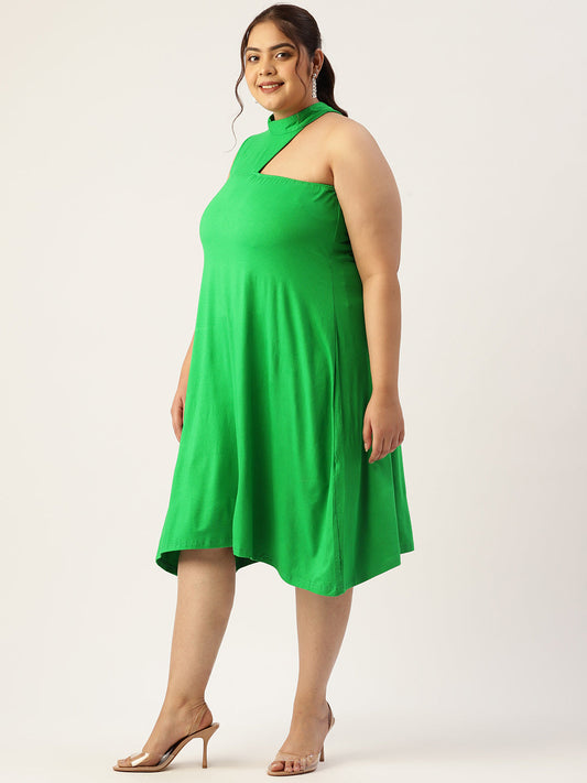 Plus Size A-Line Knitted Dress