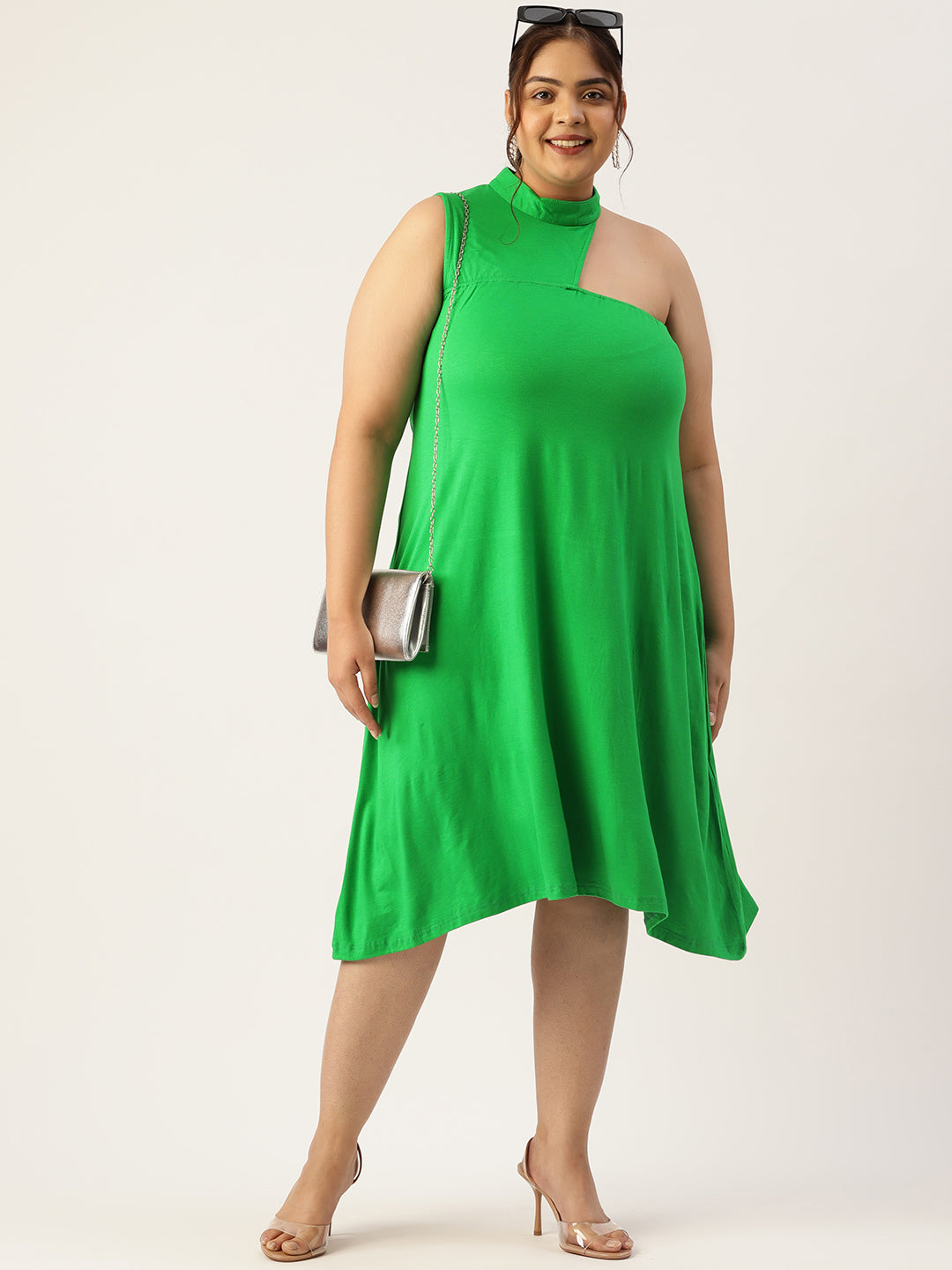 Plus Size A-Line Knitted Dress