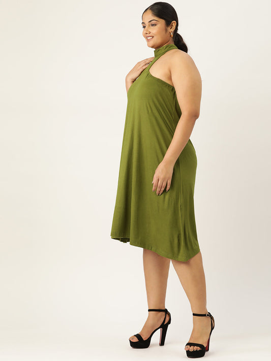 Plus Size A-Line Knitted Dress