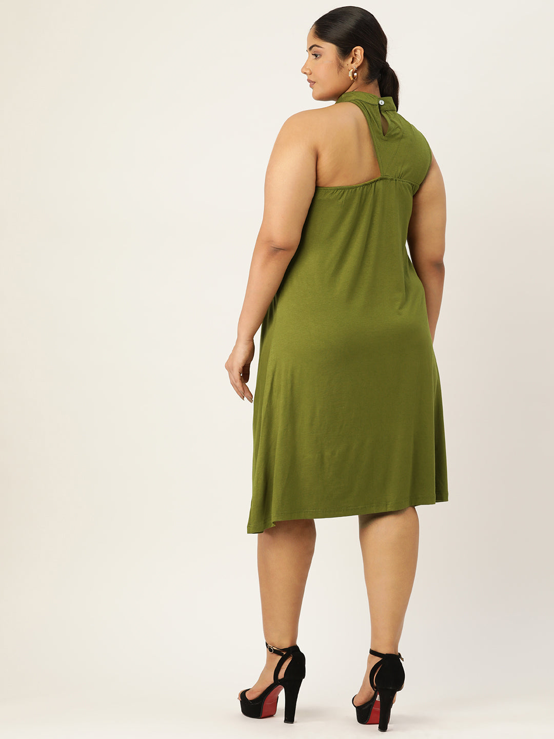 Plus Size A-Line Knitted Dress