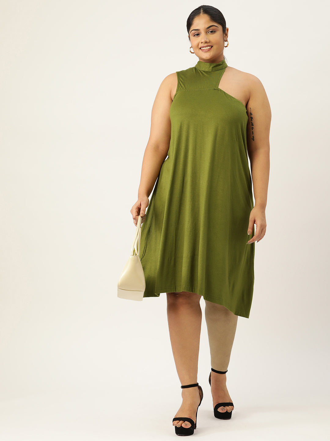 Plus Size A-Line Knitted Dress
