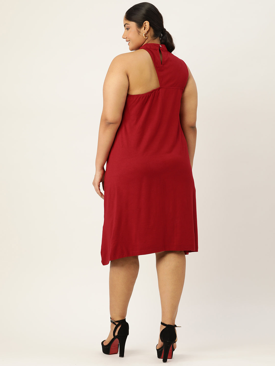 Plus Size A-Line Knitted Dress