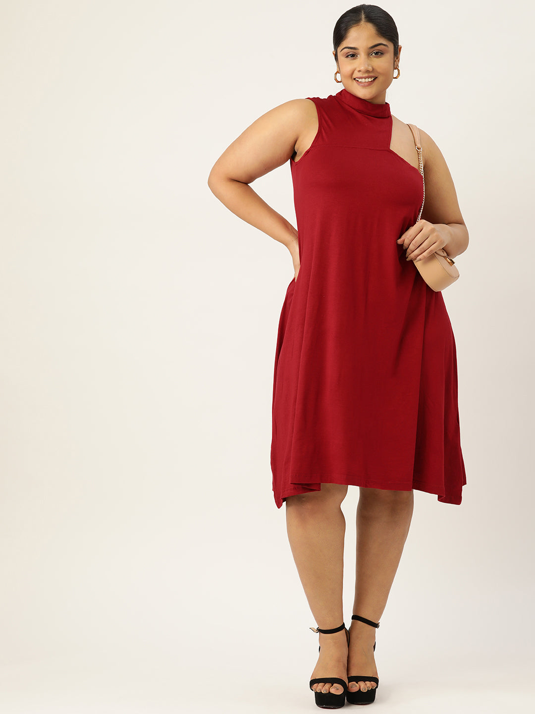 Plus Size A-Line Knitted Dress