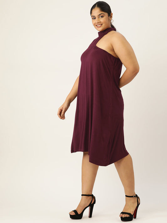 Plus Size A-Line Knitted Dress