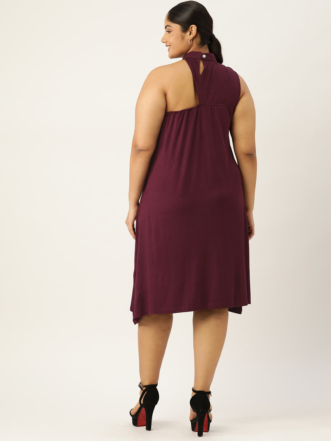 Plus Size A-Line Knitted Dress