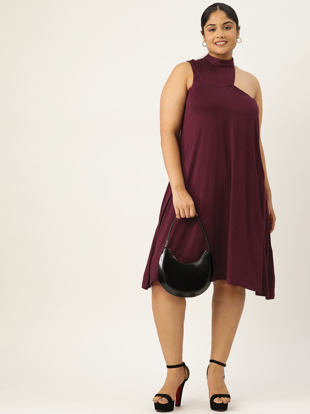 Plus Size A-Line Knitted Dress