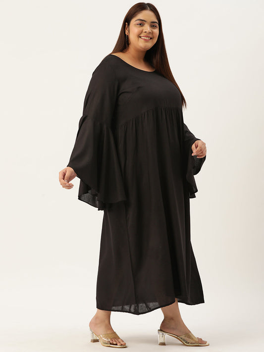 Plus Size A-Line Maxi Dress