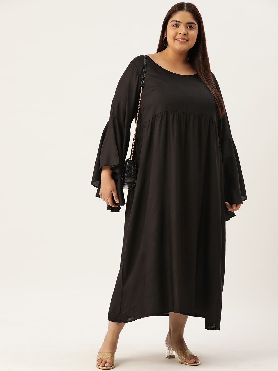 Plus Size A-Line Maxi Dress