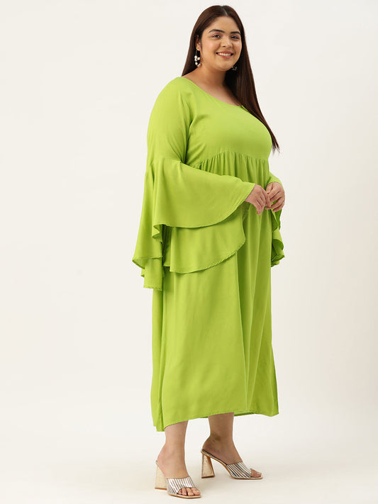 Plus Size A-Line Maxi Dress