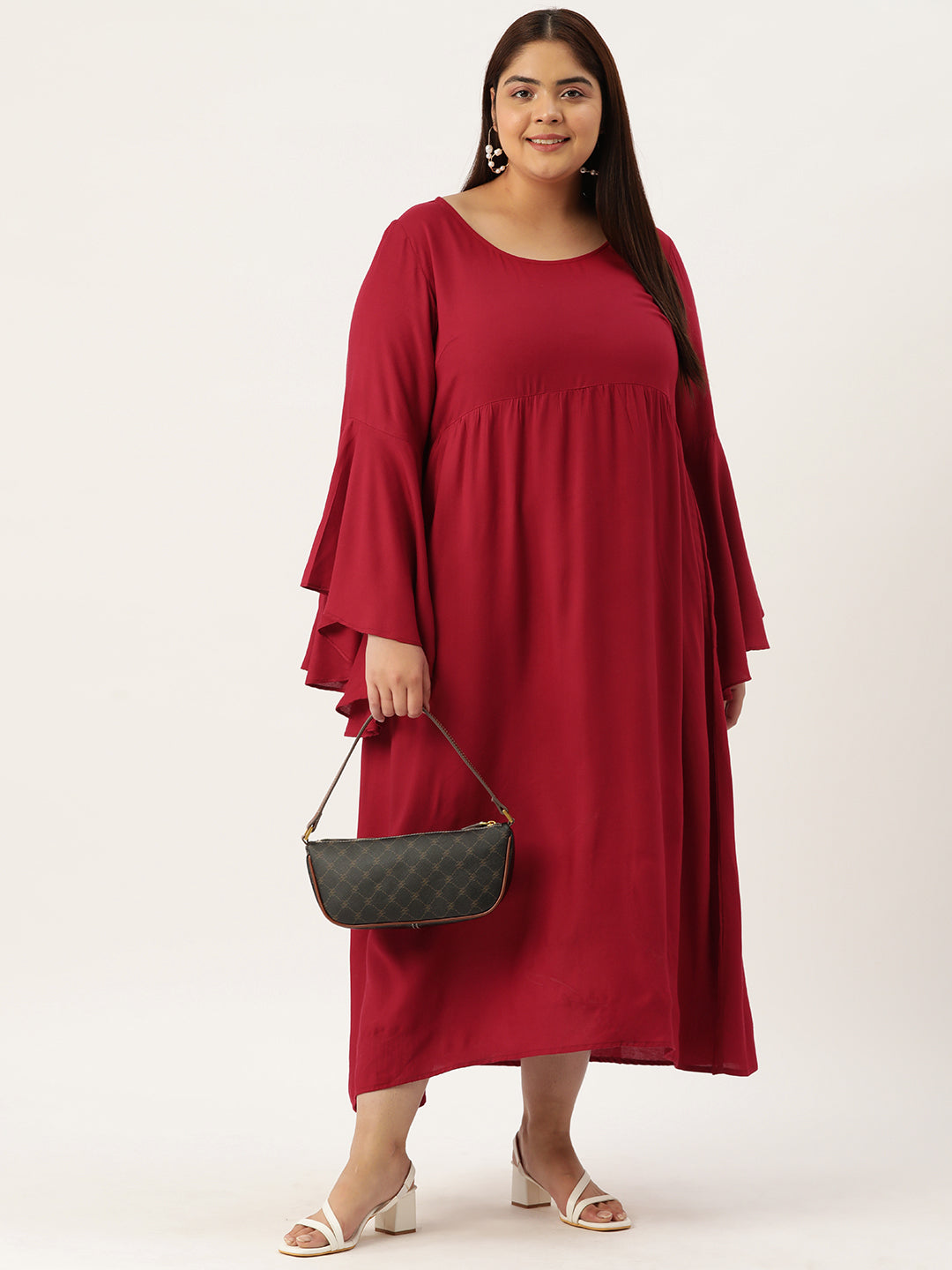 Plus Size A-Line Maxi Dress