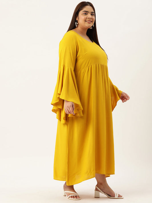 Plus Size A-Line Maxi Dress