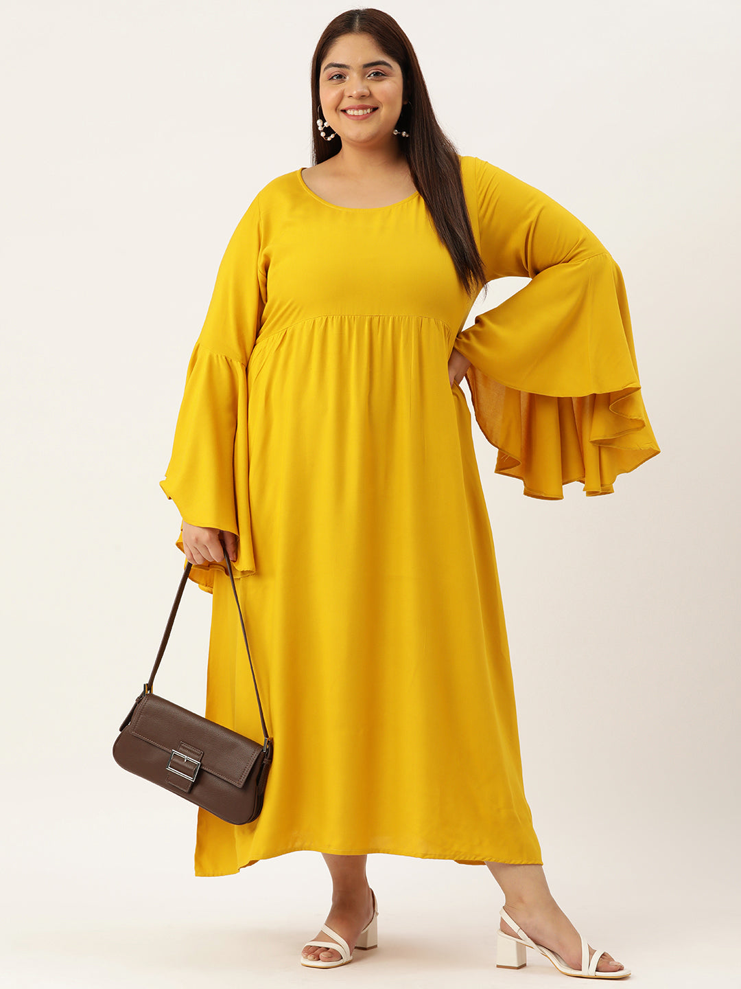 Plus Size A-Line Maxi Dress