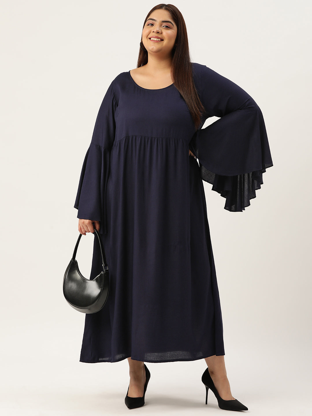 Plus Size A-Line Maxi Dress
