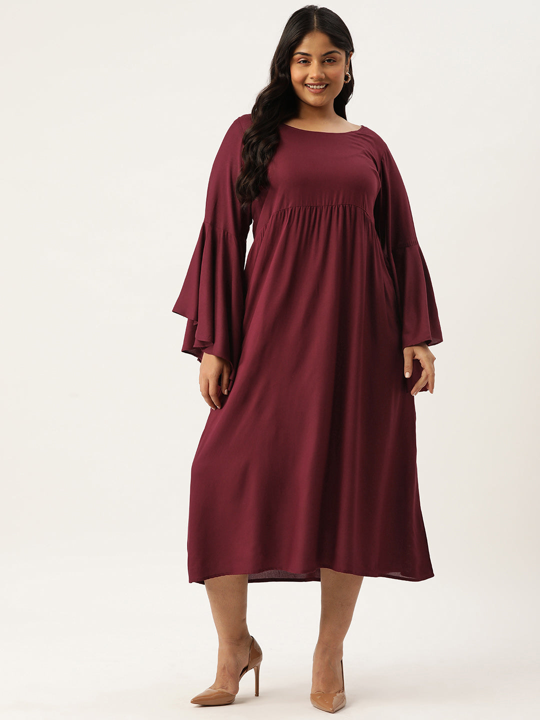 Plus Size A-Line Maxi Dress
