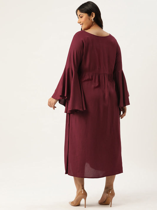 Plus Size A-Line Maxi Dress
