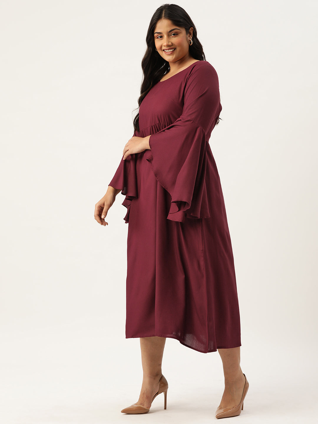 Plus Size A-Line Maxi Dress