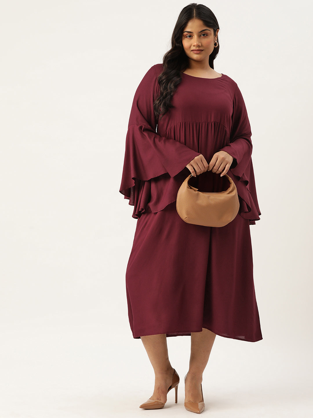 Plus Size A-Line Maxi Dress