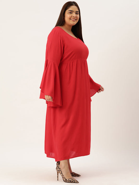Plus Size A-Line Maxi Dress