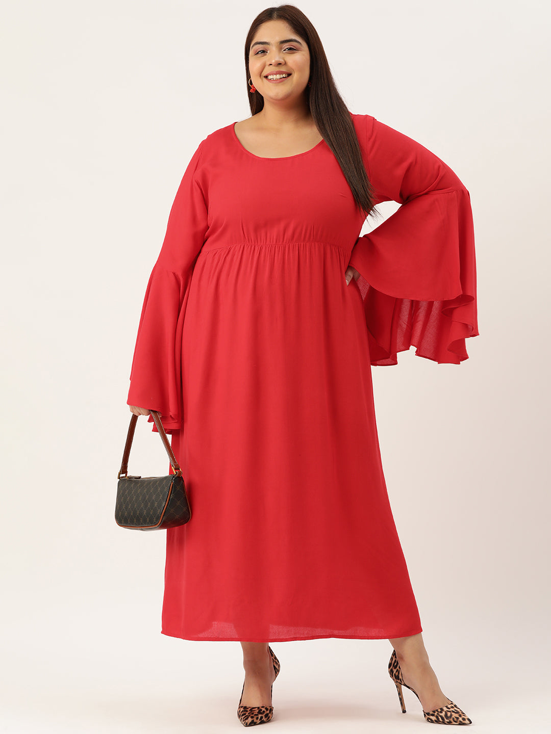 Plus Size A-Line Maxi Dress