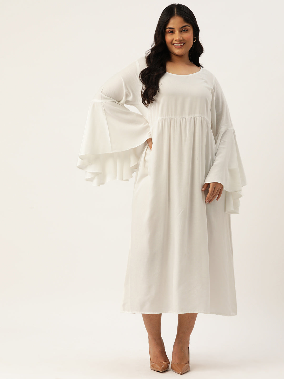 Plus Size A-Line Maxi Dress