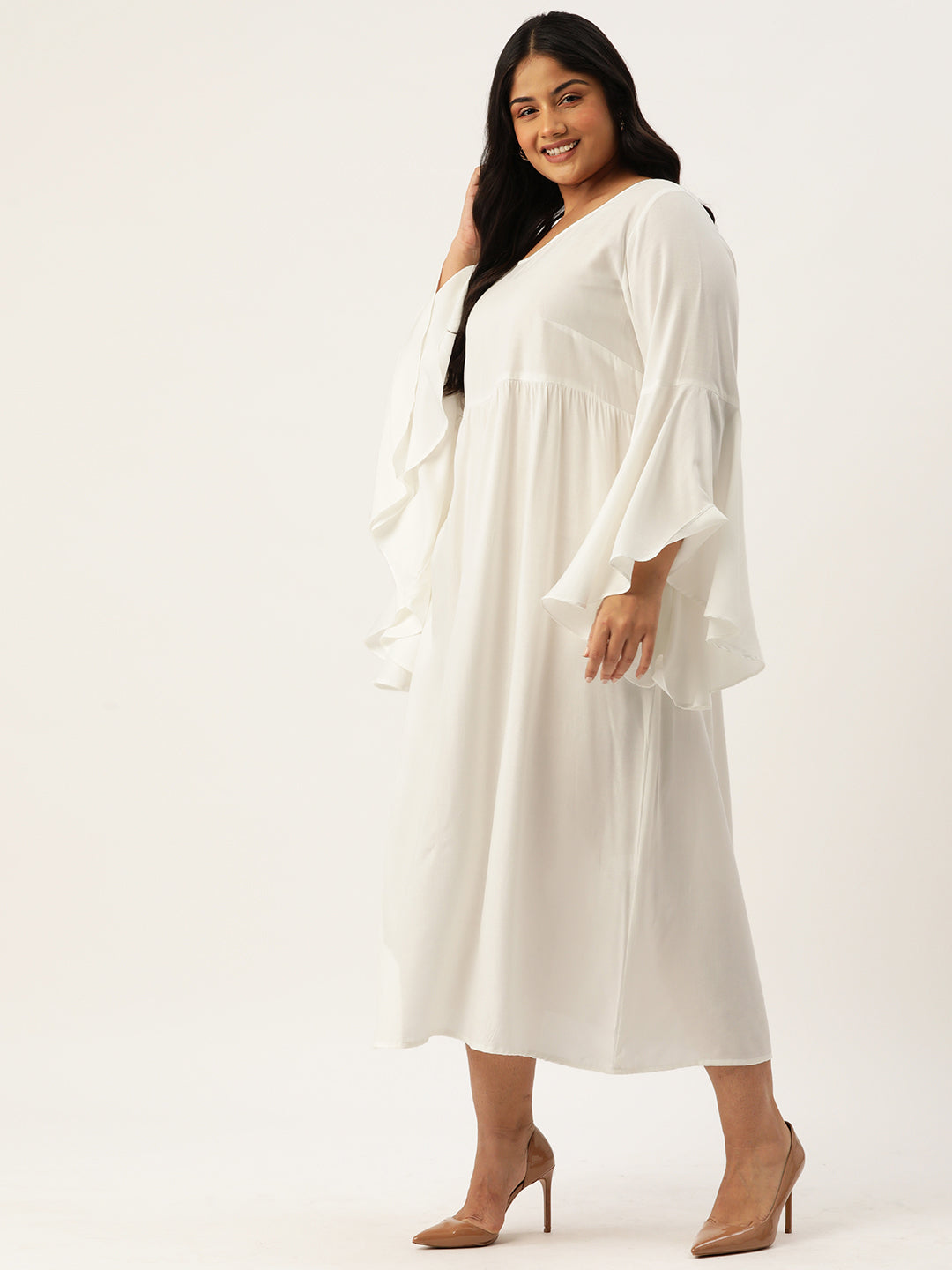 Plus Size A-Line Maxi Dress
