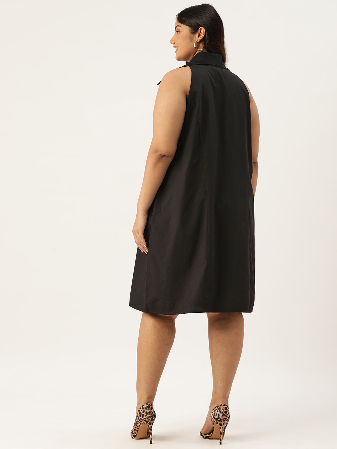 Plus Size Cotton Shirt Dress