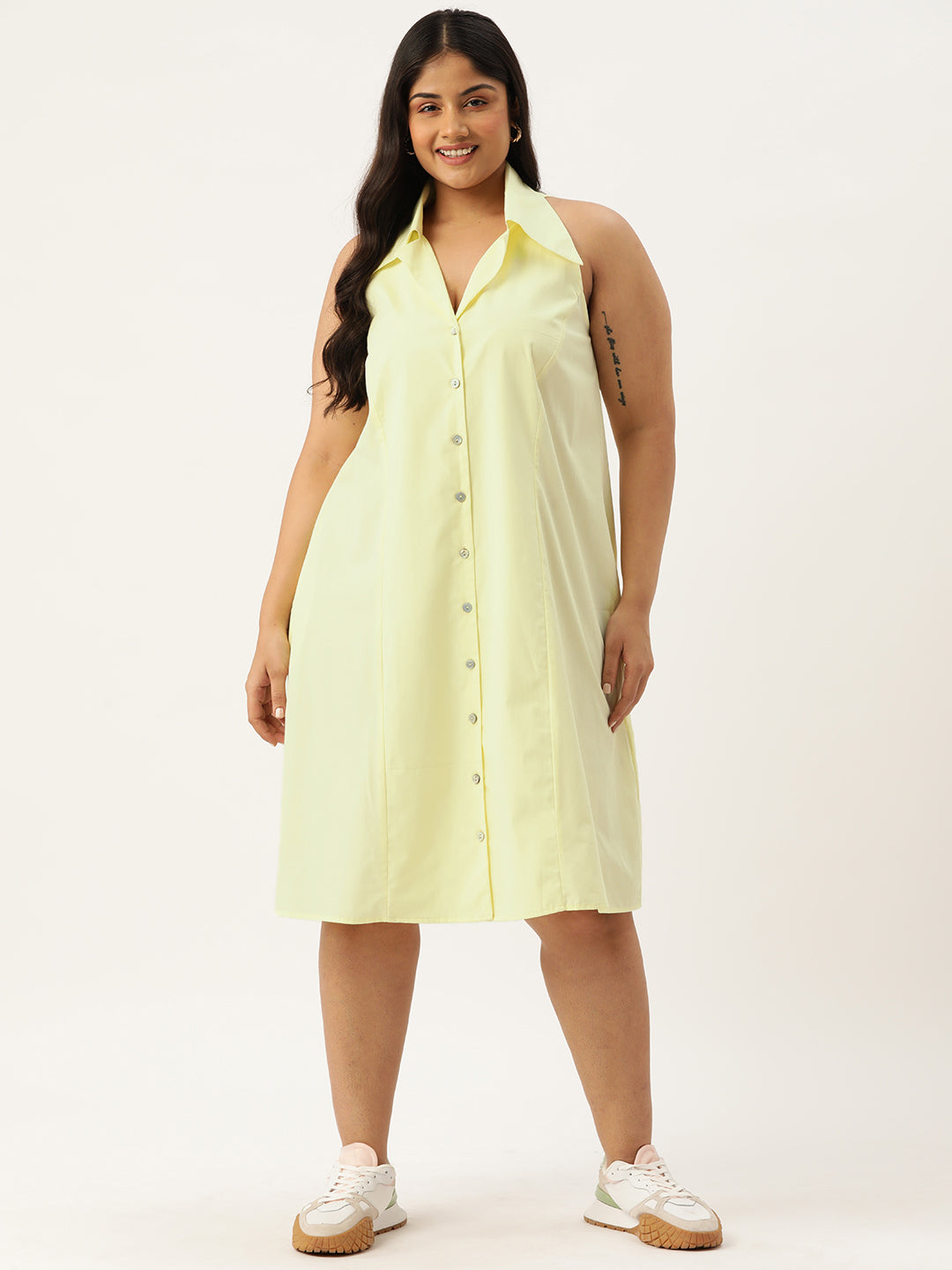 Plus Size Cotton Shirt Dress