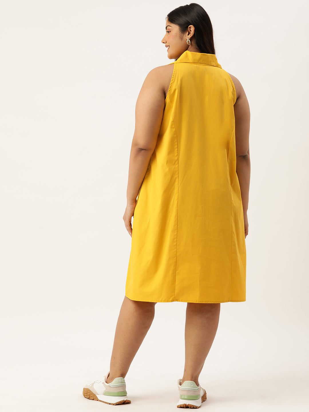 Plus Size Cotton Shirt Dress