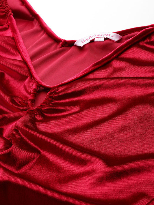 Plus Size Velvet Party Wear Top