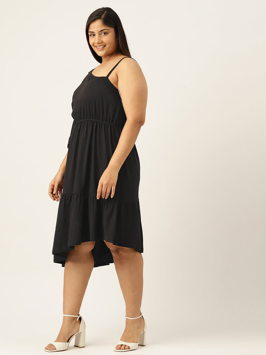 Plus Size One Shoulder Dress