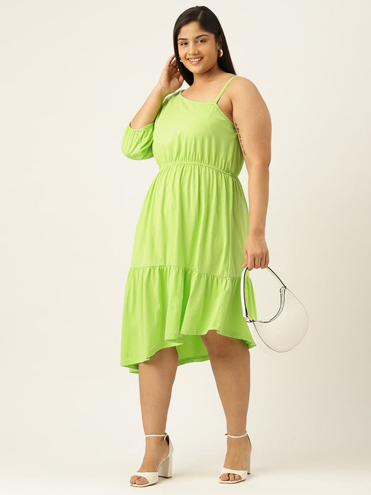 Plus Size One Shoulder Dress
